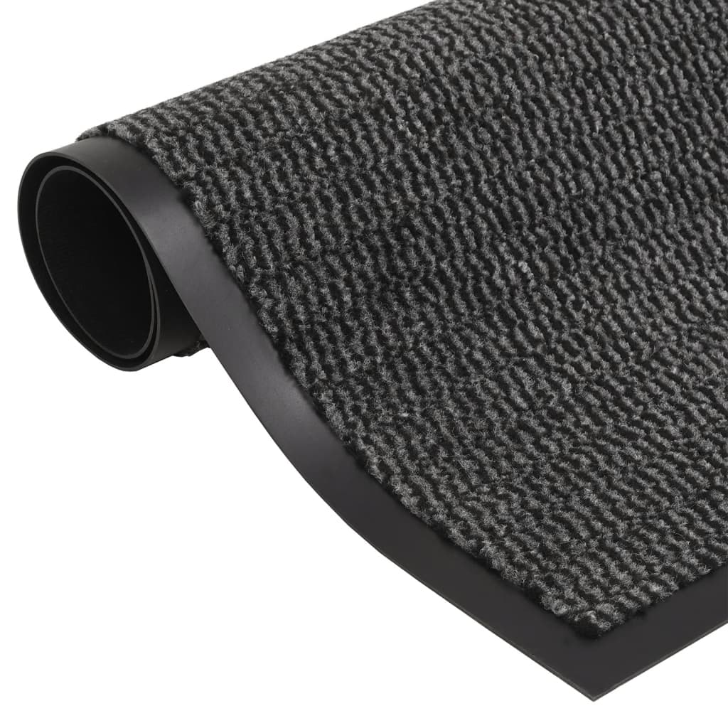 Vidaxl Droogloop mats 2 pc rectangular tufting 80x120 cm anthracite