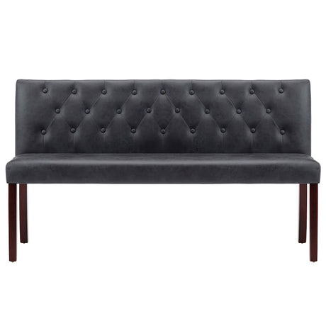 Vidaxl bankje 148,5 cm kunstsuède grijs