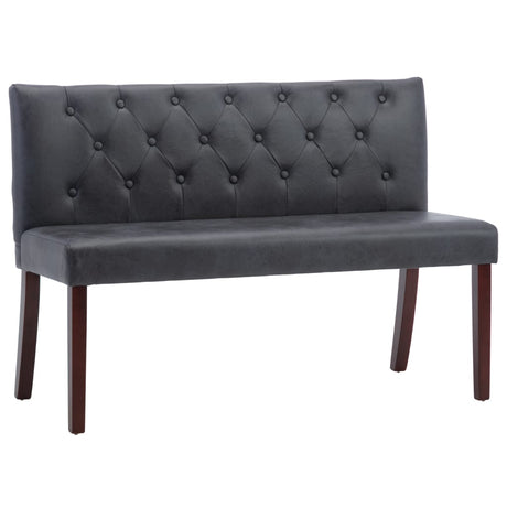Vidaxl bankje 120 cm kunstsuède grijs