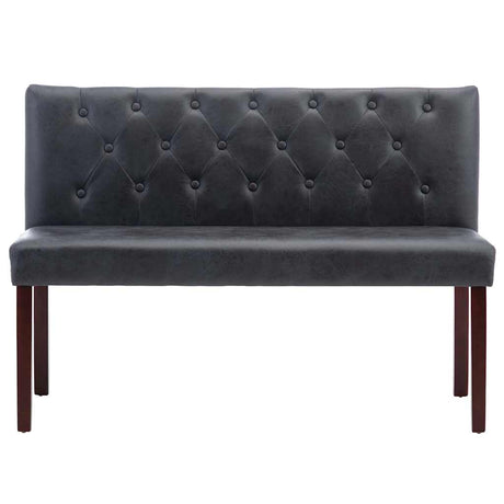Vidaxl bankje 120 cm kunstsuède grijs