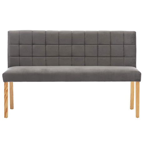 Vidaxl bankje 140 cm fluweel grijs