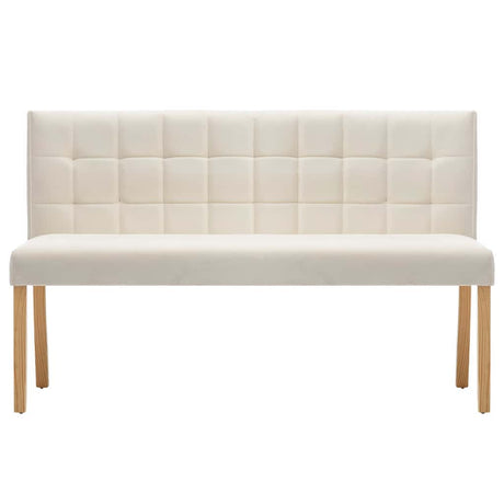 Vidaxl bankje 140 cm fluweel crèmekleurig