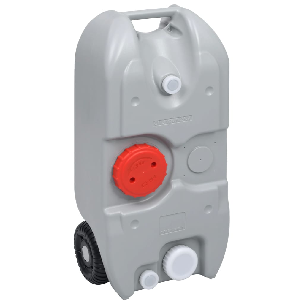 VidaXL Water tank on wheels 40 L Gray