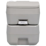 Vidaxl Camps Toilette tragbar 20 + 10 l Grau