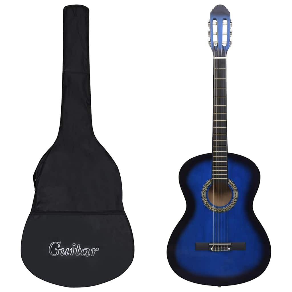 12-częściowy zestaw gitarowy Vidaxl Classic dla początkujący 4 4 39 niebieski