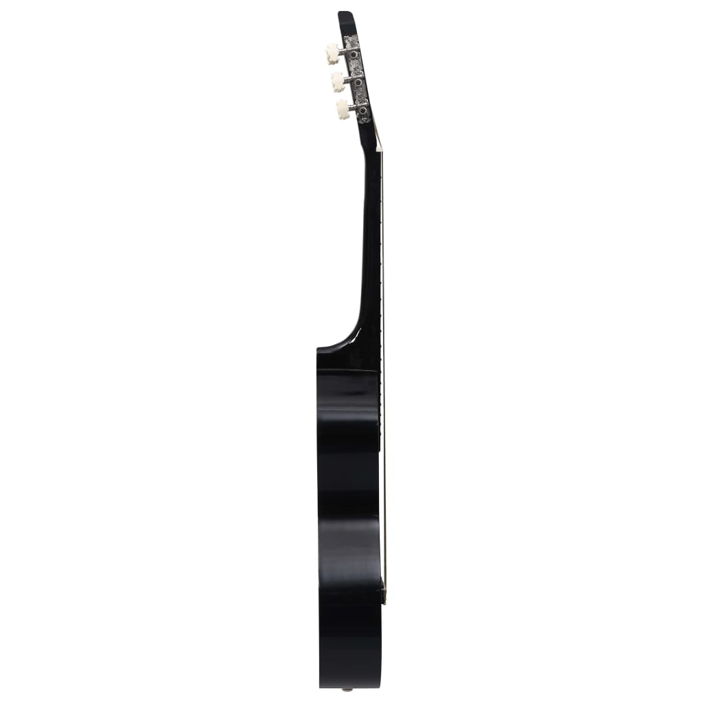 Vidaxl Guitar Classic Beginner 4 4 39 Lindenhout Black