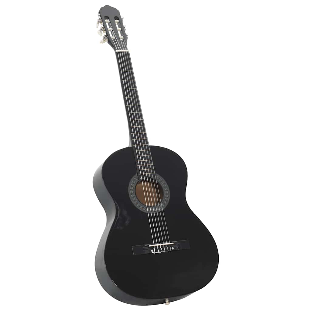 Vidaxl 12-teilige Gitarrenset Klassiker Anfänger 4 4 39 Schwarz