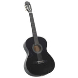 Vidaxl 12-teilige Gitarrenset Klassiker Anfänger 4 4 39 Schwarz