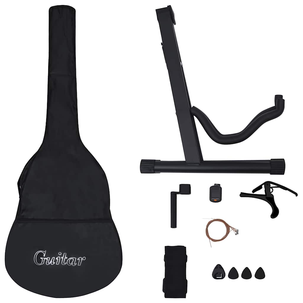 Vidaxl Guitar Guitar Set Classic Beginner 4 4 39 Black