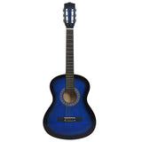 Vidaxl Guitar Classic débutant et enfants 3 4 36 bleu