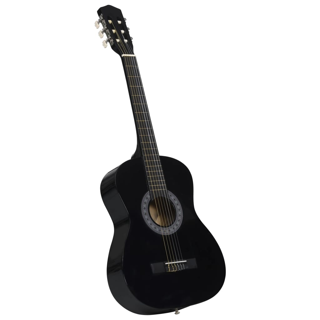 Vidaxl Guitar Classic Ufänger a Kanner 3 4 36 schwaarz