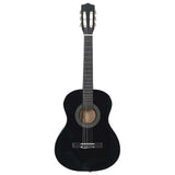 Vidaxl 8-teilige Gitarrenset Klassiker Anfänger 3 4 36 Schwarz