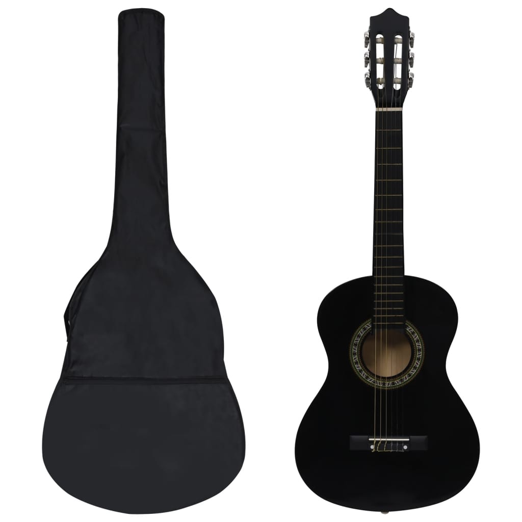 Vidaxl Guitar Guitar Set Classic Beginner 1 2 34 Black