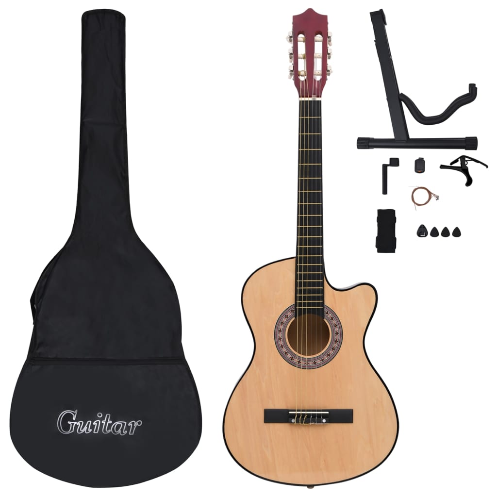 Vidaxl 12-delt gitarsett kutt med 6 strenger Western Acoustic 38