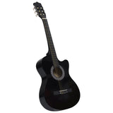 Vidaxl Guitar Cutaway with 6 strings Western Classic 38 Black