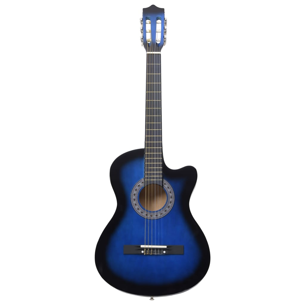 Vidaxl Guitar Cutaway with 6 strings Western Classic 38 Tinted Blue