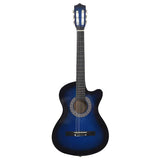 Vidaxl Gitarrenausschnitt mit 6 Saiten Western Classic 38 getönt Blau