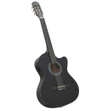 Vidaxl 12-teiliges Gitarrenset mit Equalizer und 6 Saiten Western Black