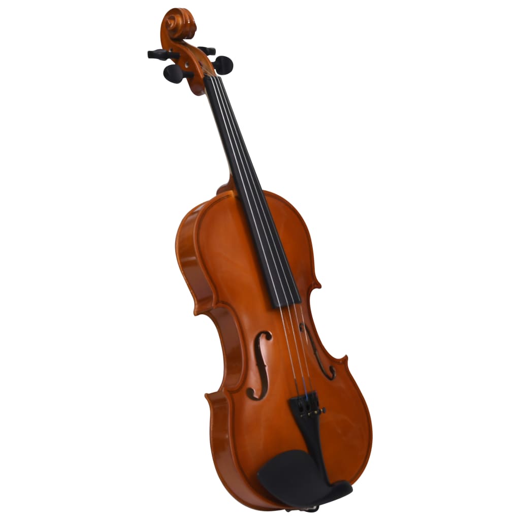 Vidaxl Violin Juego con Bow y Kinstun 4 4 Wood Dark