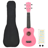 Vidaxl Ukulele-Set mit Tasche für Kinder Sopran 21'' rosa