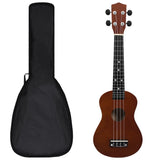 Vidaxl ukuleleset med taske til børn Soprano 23 '' Darkhout farvet