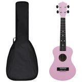 Vidaxl ukulelelet avec sac pour enfants soprano 23 '' rose