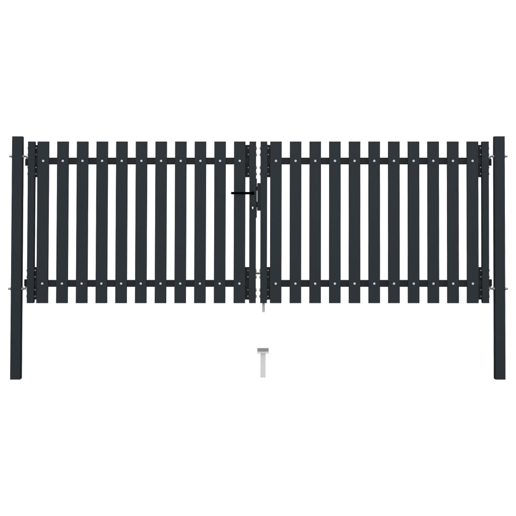 Vidaxl Port Double 306x125 CM Steel Anthracite