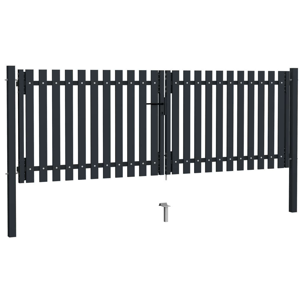 Vidaxl port double 306x175 cm steel anthracite