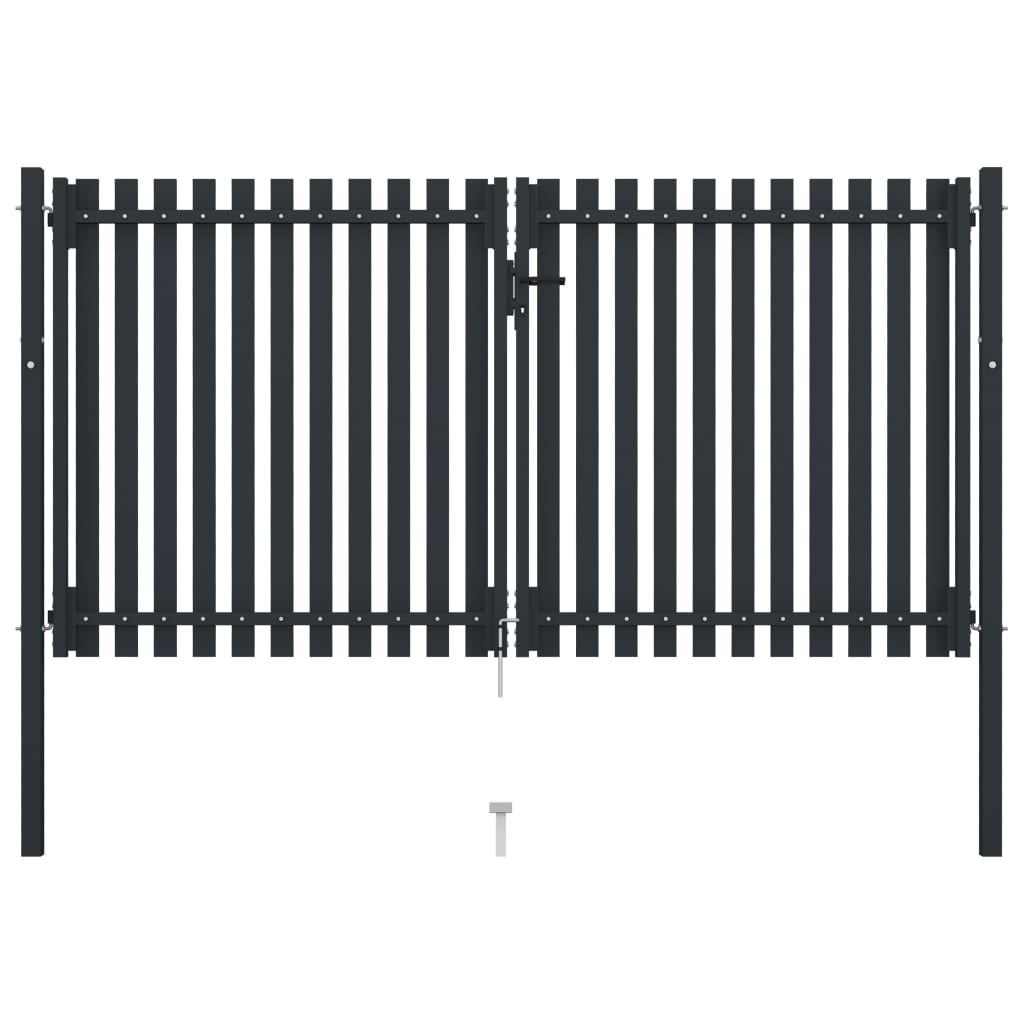 Vidaxl Port Double 306x220 CM Steel Anthracite