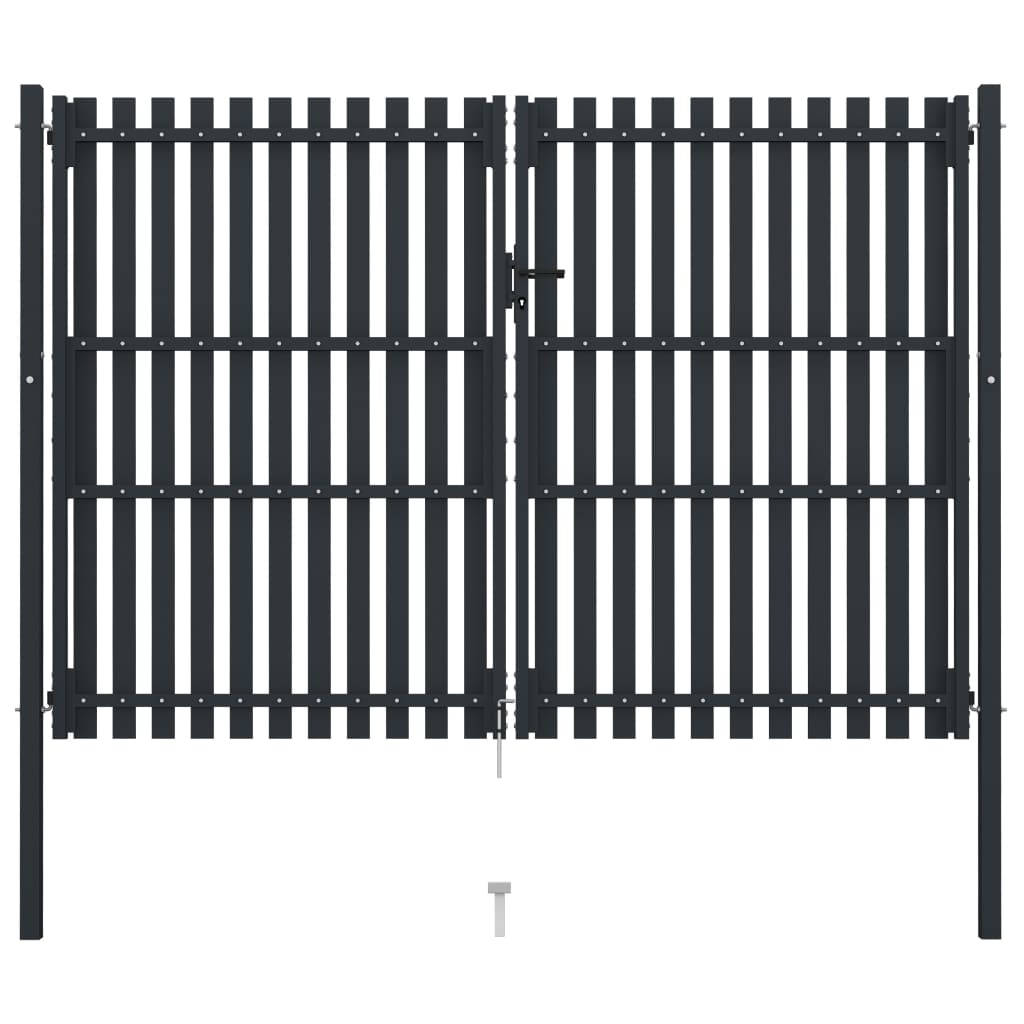 Vidaxl port double 306x250 cm steel anthracite