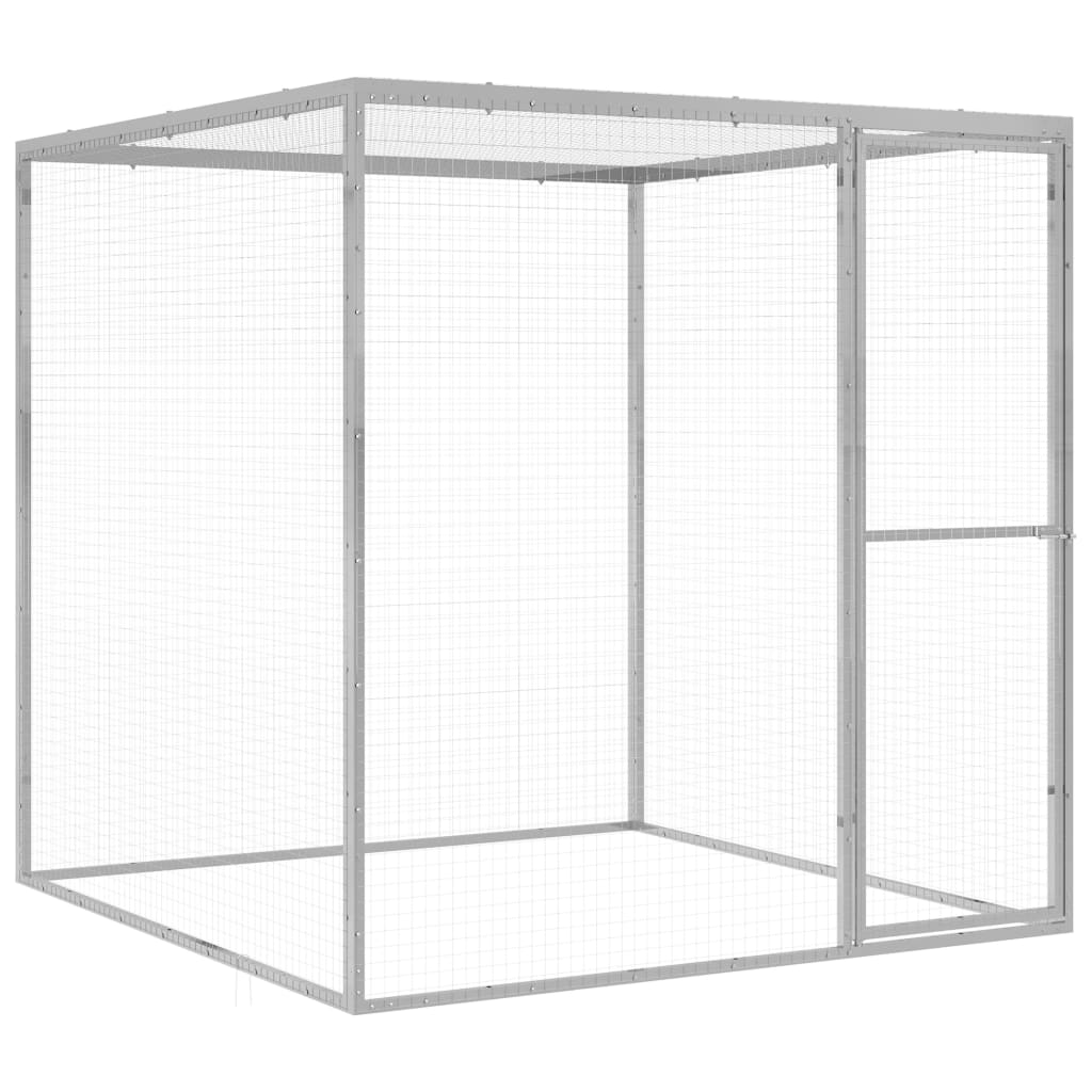 Vidaxl Cat Cage 1.5x1.5x1.5 M de acero galvanizado