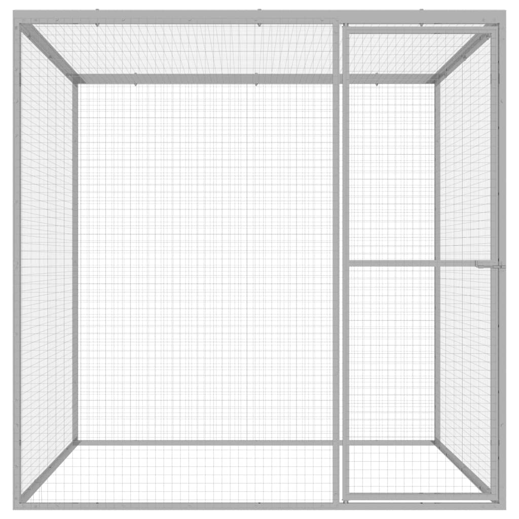 Vidaxl Cat Cage 1.5x1.5x1.5 M de acero galvanizado