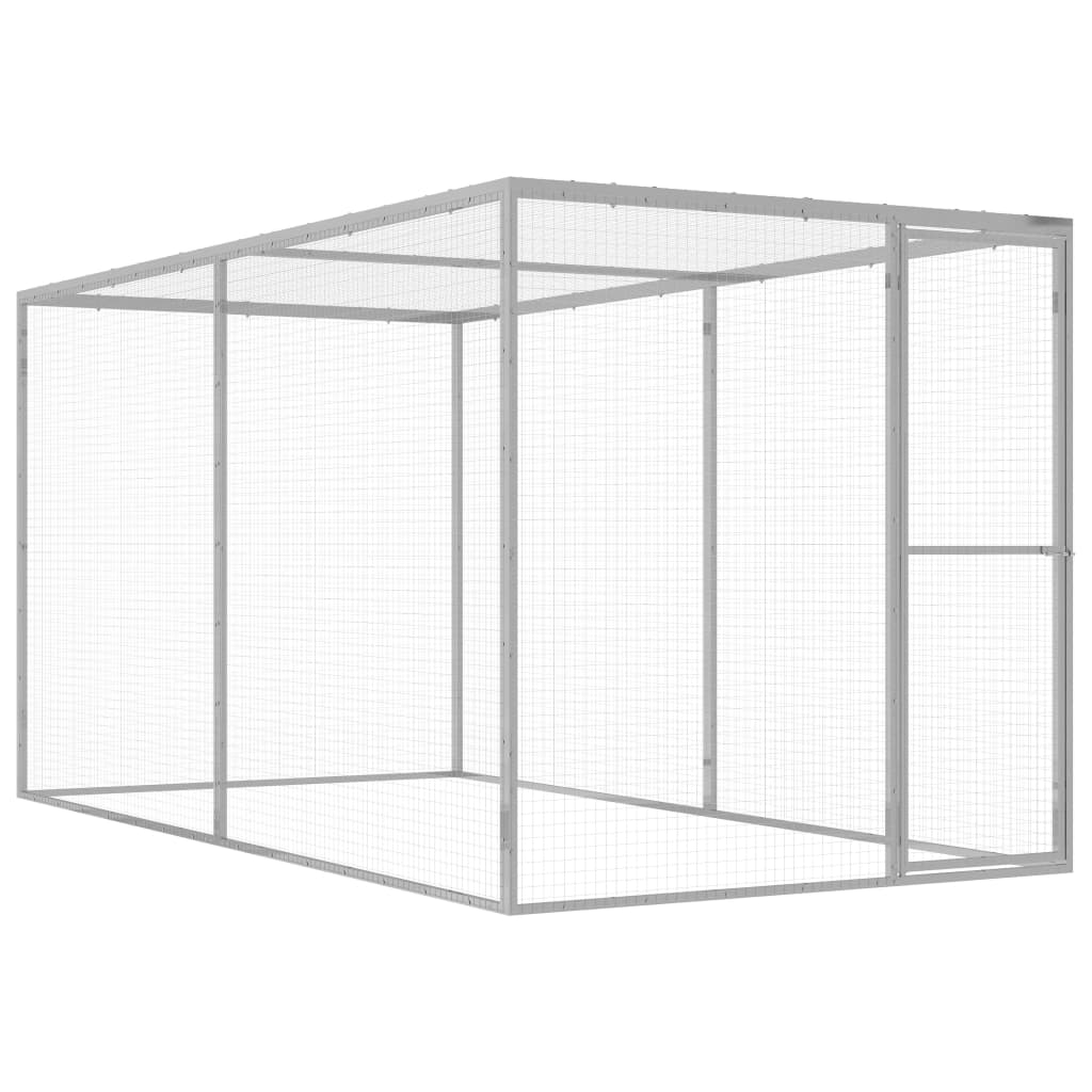 Vidaxl Cat Cage 3x1.5x1.5 m Acciaio zincato