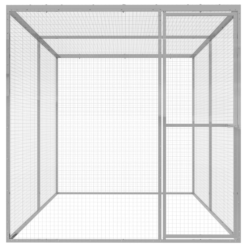 Vidaxl Cat Cage 3x1.5x1.5 m Acciaio zincato