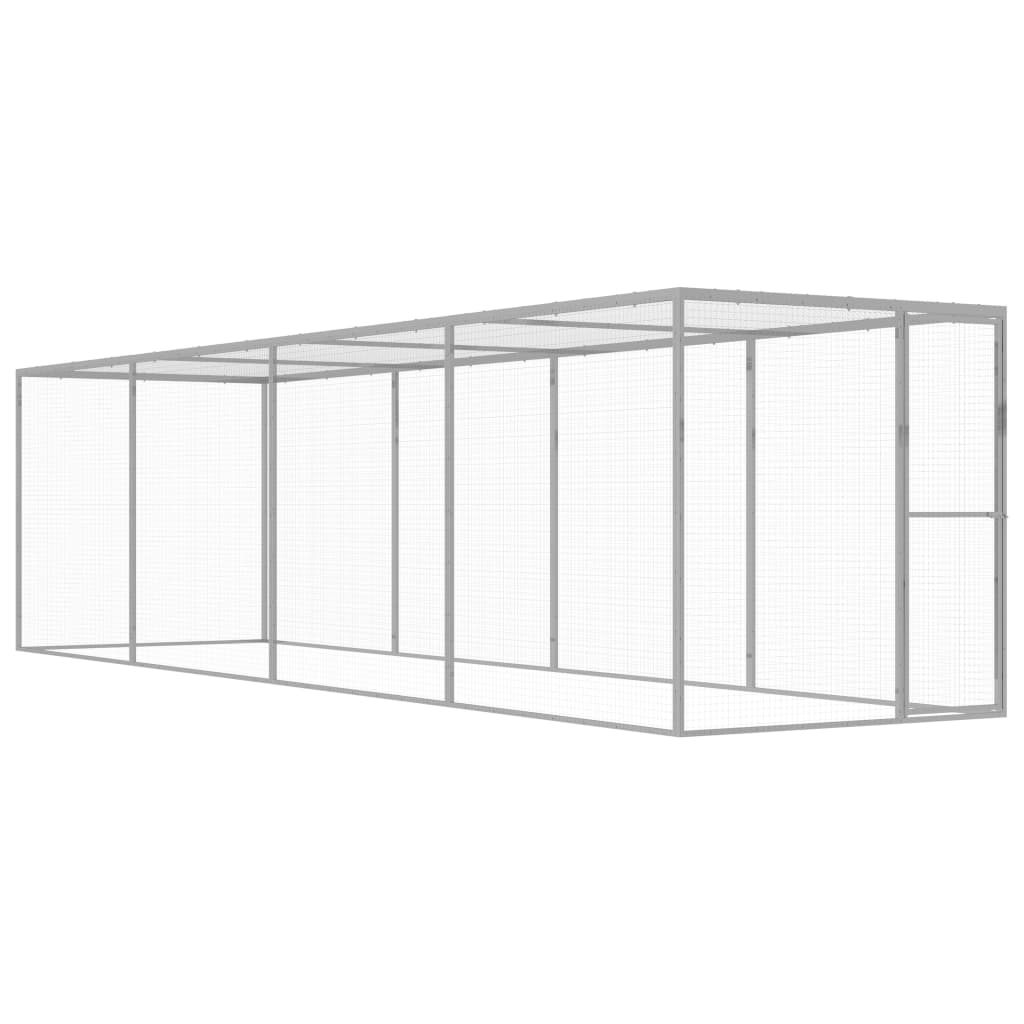 Vidaxl Cat Cage 6x1,5x1,5 m Galvanisé en acier