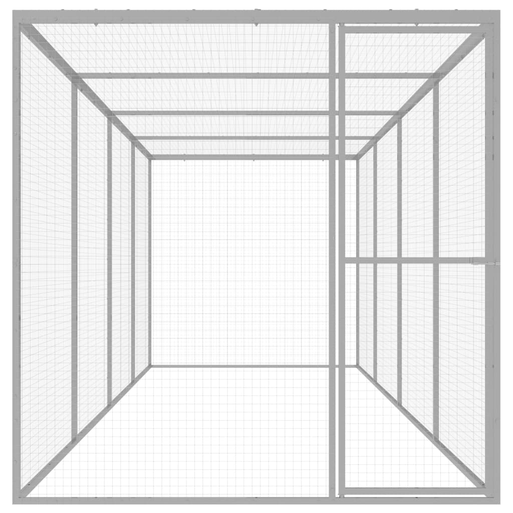 Vidaxl Cat Cage 6x1.5x1,5 m Galvanizovaná ocel