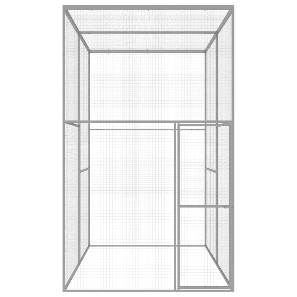 Vidaxl Cat Cage 3x1,5x2,5 m galvaniseret stål