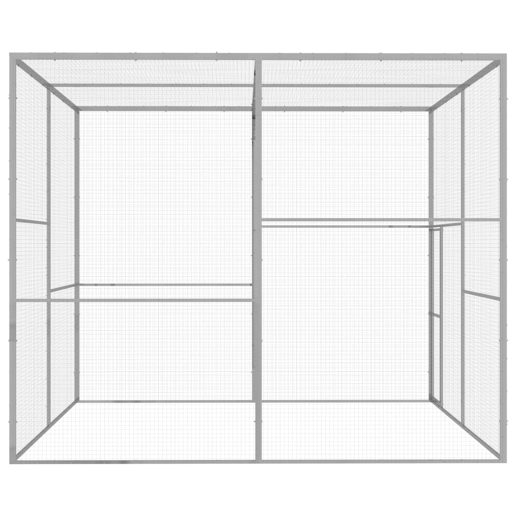 Vidaxl CAT CAGE 3X3X2.5 M M M de acero galvanizado