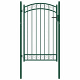 Vidaxxl Tor mit gebogener Oberseite 100x150 cm Stahlgrün