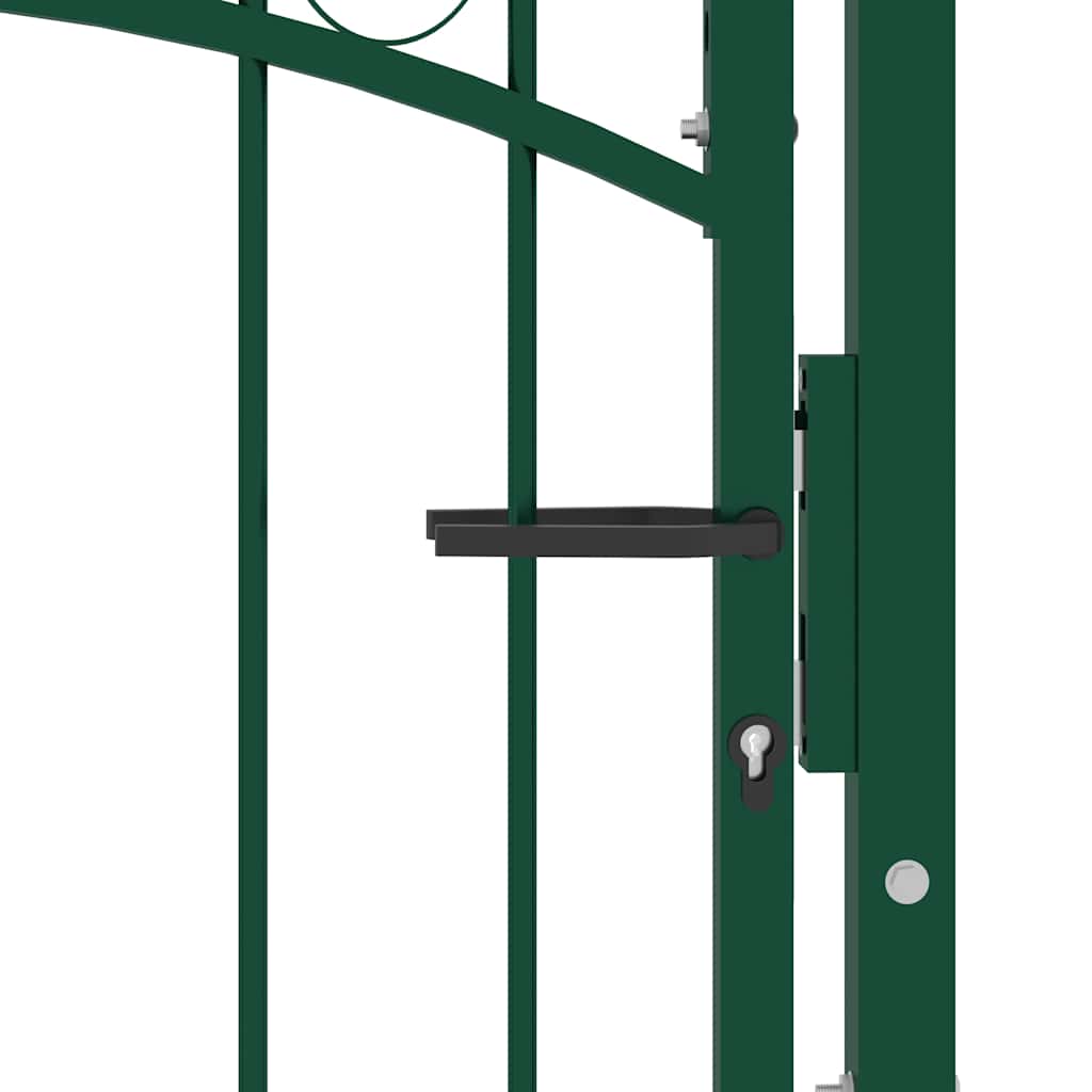 Vidaxl poort met speerpunten 100x200 cm staal groen