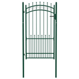 Vidaxl port with spearheads 100x175 cm steel green