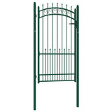 Vidaxl port with spearheads 100x175 cm steel green