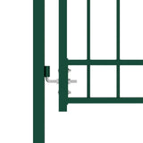 Vidaxl port with spearheads 100x175 cm steel green