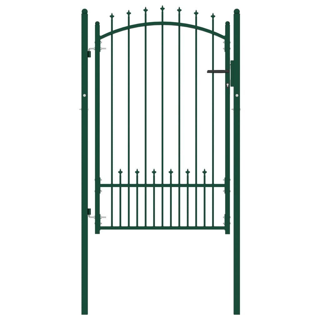 Vidaxl port with spearheads 100x150 cm steel green