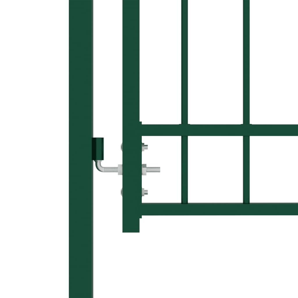 Vidaxl port with spearheads 100x200 cm steel green