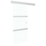 Vidaxl Porte coulissante avec arrêts doux de 76x205 cm en verre ESG et en aluminium