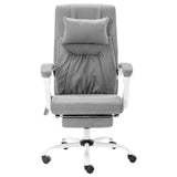 Vidaxl kantoormassagestoel stof grijs