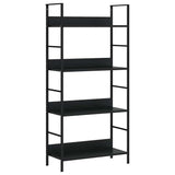Vidaxl boekenkast met 4 schappen 60x27,6x90,5 cm bewerkt hout zwart