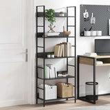 Vidaxl boekenkast met 5 schappen 60x27,6x158,5 cm bewerkt hout zwart