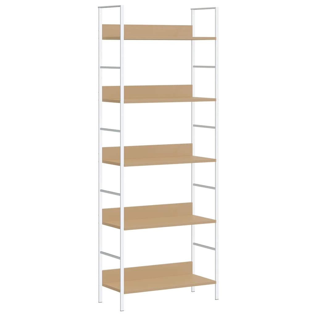 Vidaxl boekenkast 5 schappen 60x27,6x158,5 cm bewerkt hout eikenkleur